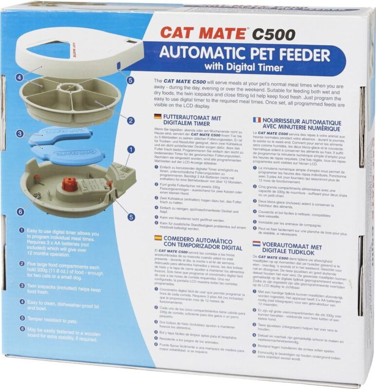 Emballage du C500 CAT MATE - distributeur de nourriture chat