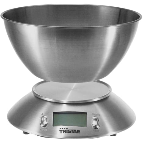  Balance de Cuisine électronique avec bol en Inox - 5kg - TRISTAR KW-2436
