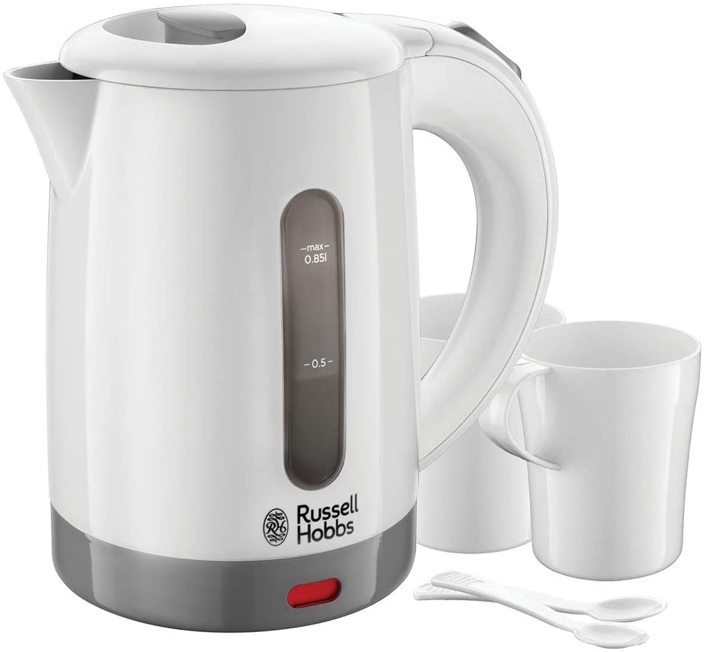  Bouilloire de Voyage 0,85L - 2 Tasses Incluses - Russell Hobbs 23840-70