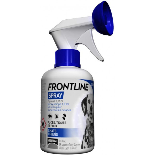  Spray Frontline - Chat et Chien - Action Antiparasites 500ml