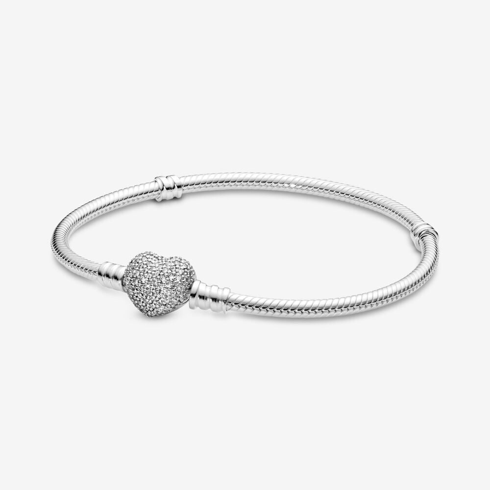  Bijoux - Bracelet à charms coeur en argent - Pandora