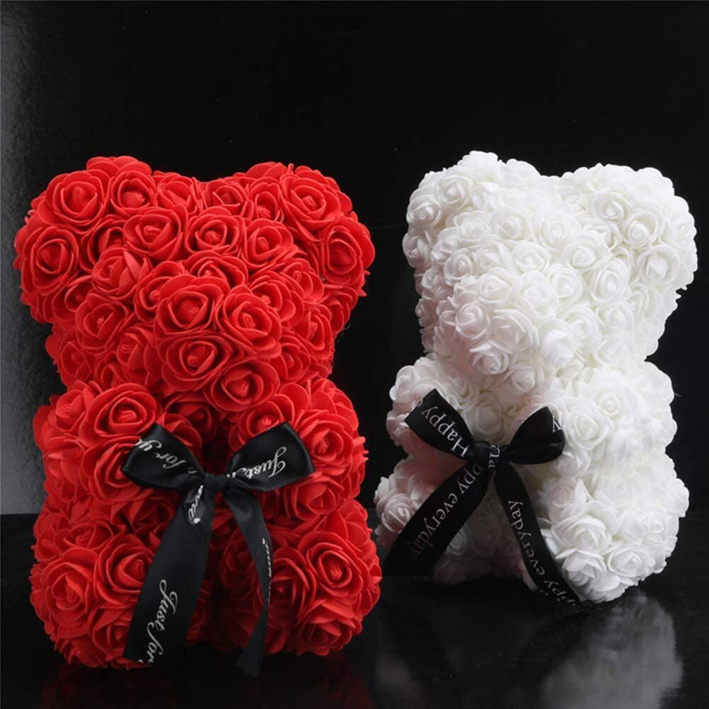  Peluche romantique - Ourson en fleurs roses