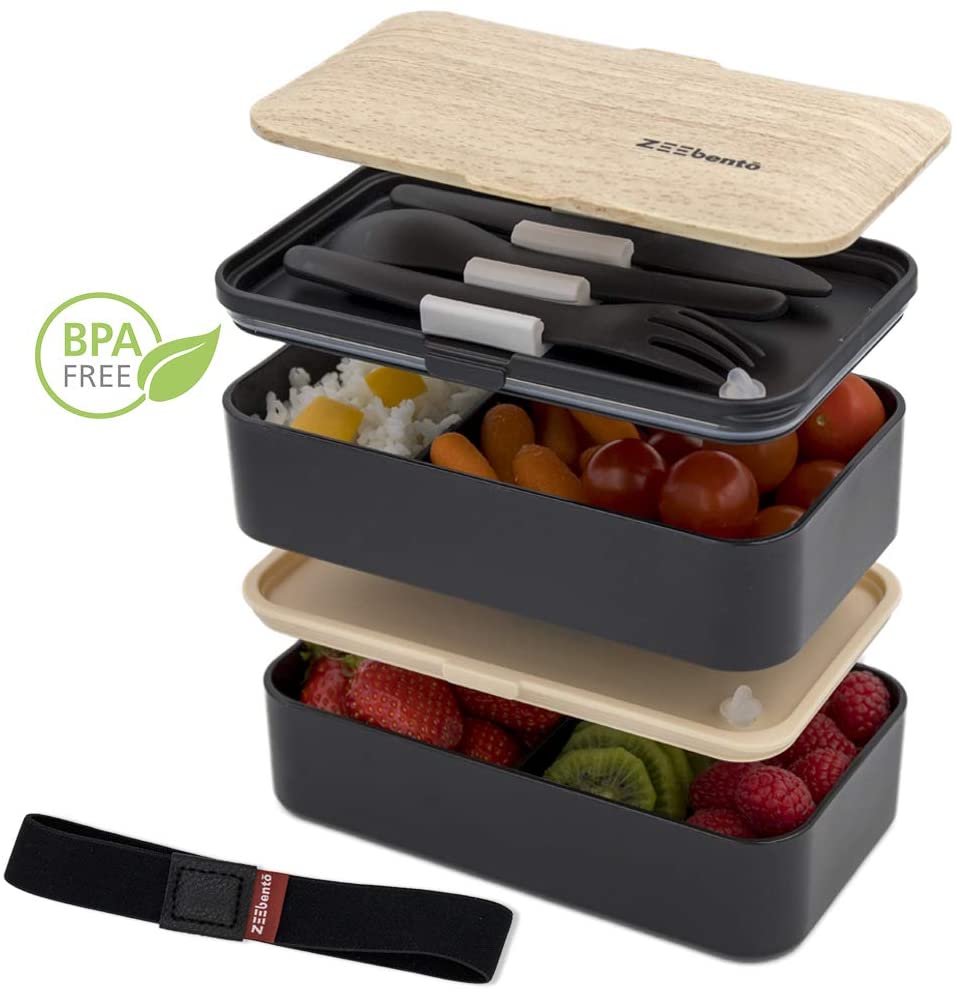  Bento - Lunch Box inspiration japonaise - couvercle en Bambou