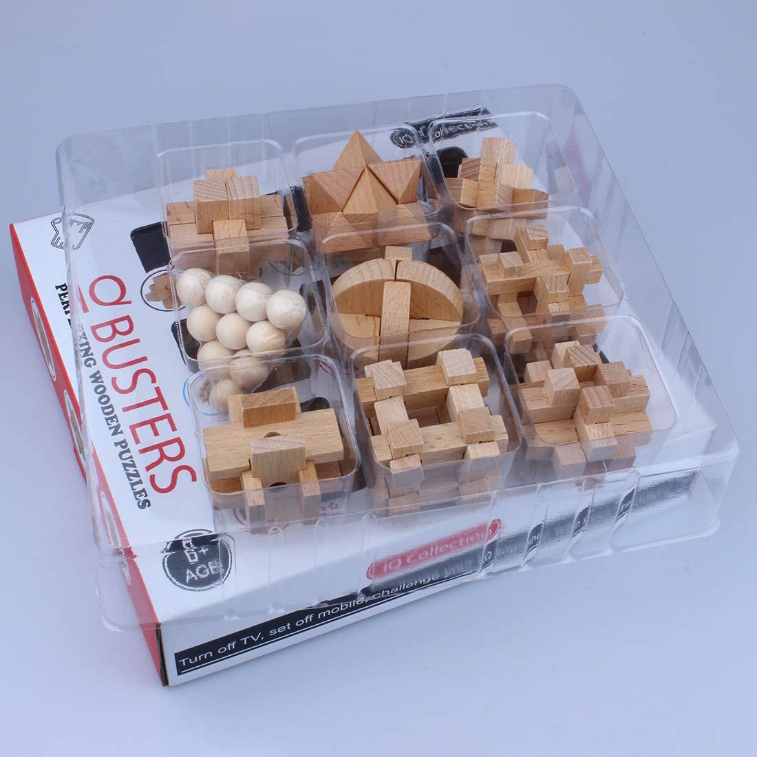  Coffret de 9 Casse-tête en bois 3D