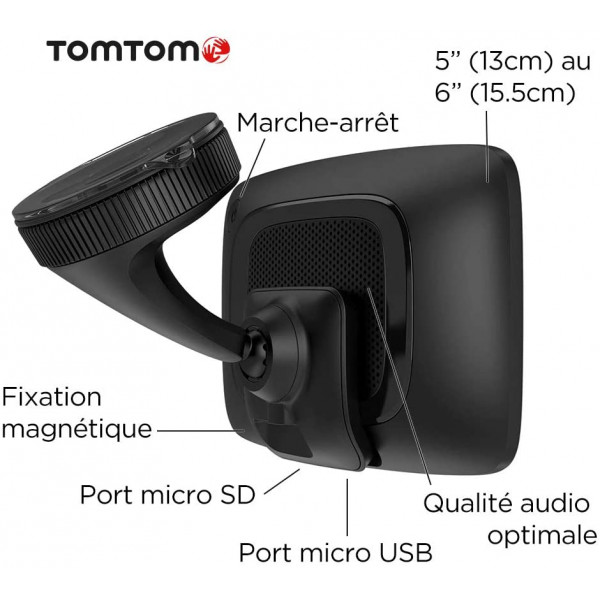  TomTom GPS Voiture GO Premium 5 Pouces avec kit mains libres