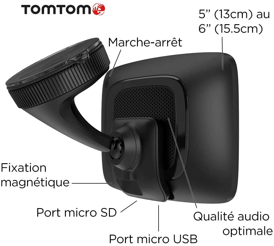  TomTom GPS Voiture GO Premium 5 Pouces avec kit mains libres