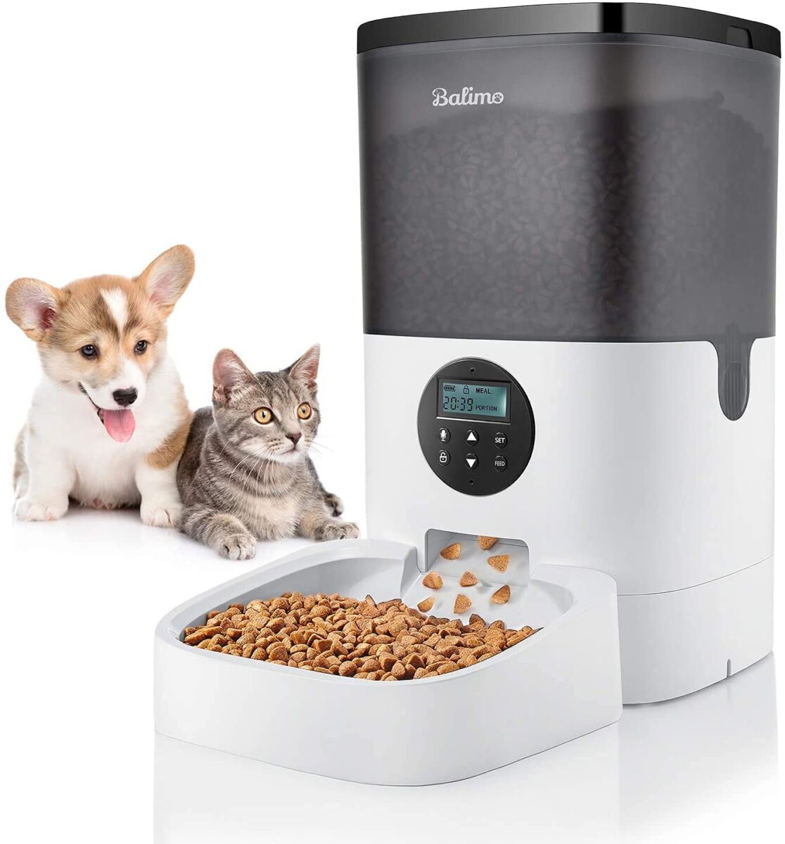  Distributeur Croquettes Automatique pour Chats et Chiens avec message vocal - Balimo