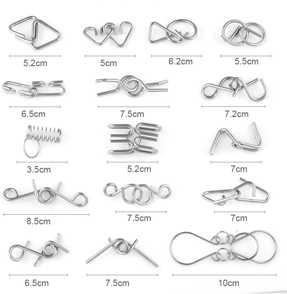  Casse-tête métallique - Lot de 16