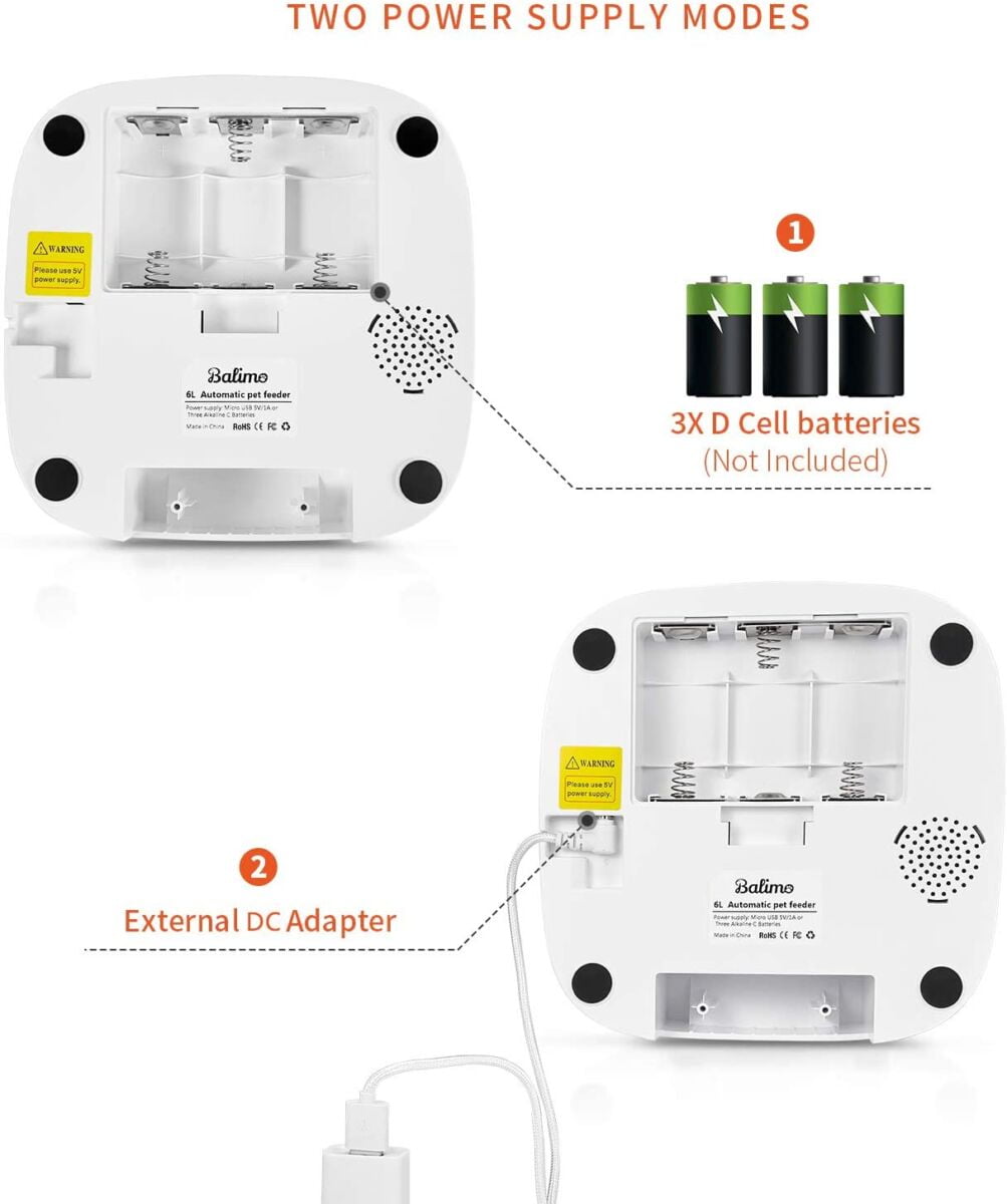  Distributeur de Croquettes Automatique Connecté - 4 L - Balimo