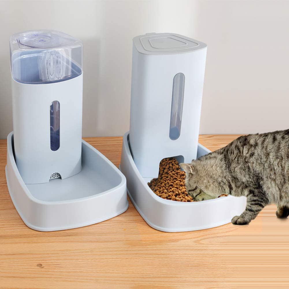  Distributeur manuel de Croquettes et Eau pour Petit Chien et Chat - YGJT