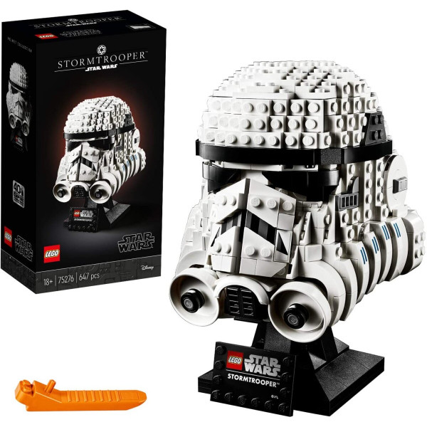  LEGO Star Wars - Casque de Stormtrooper sur un présentoir