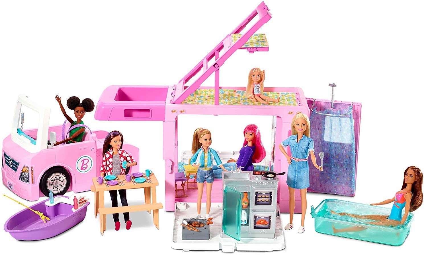  Le Camping-Car de Barbie - Véhicule 3-en-1 - Vendu avec 50 Accessoires