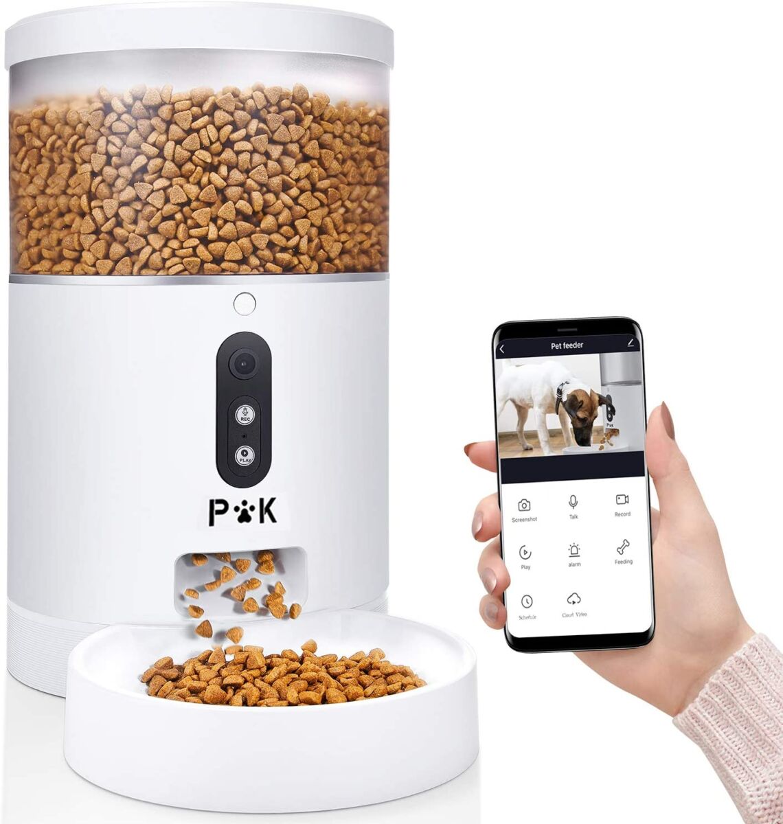 Distributeur de croquettes pour chat connecté avec vidéo Distributeur de croquettes connecté avec Vidéo HD - 4L - PUPPY KITTY