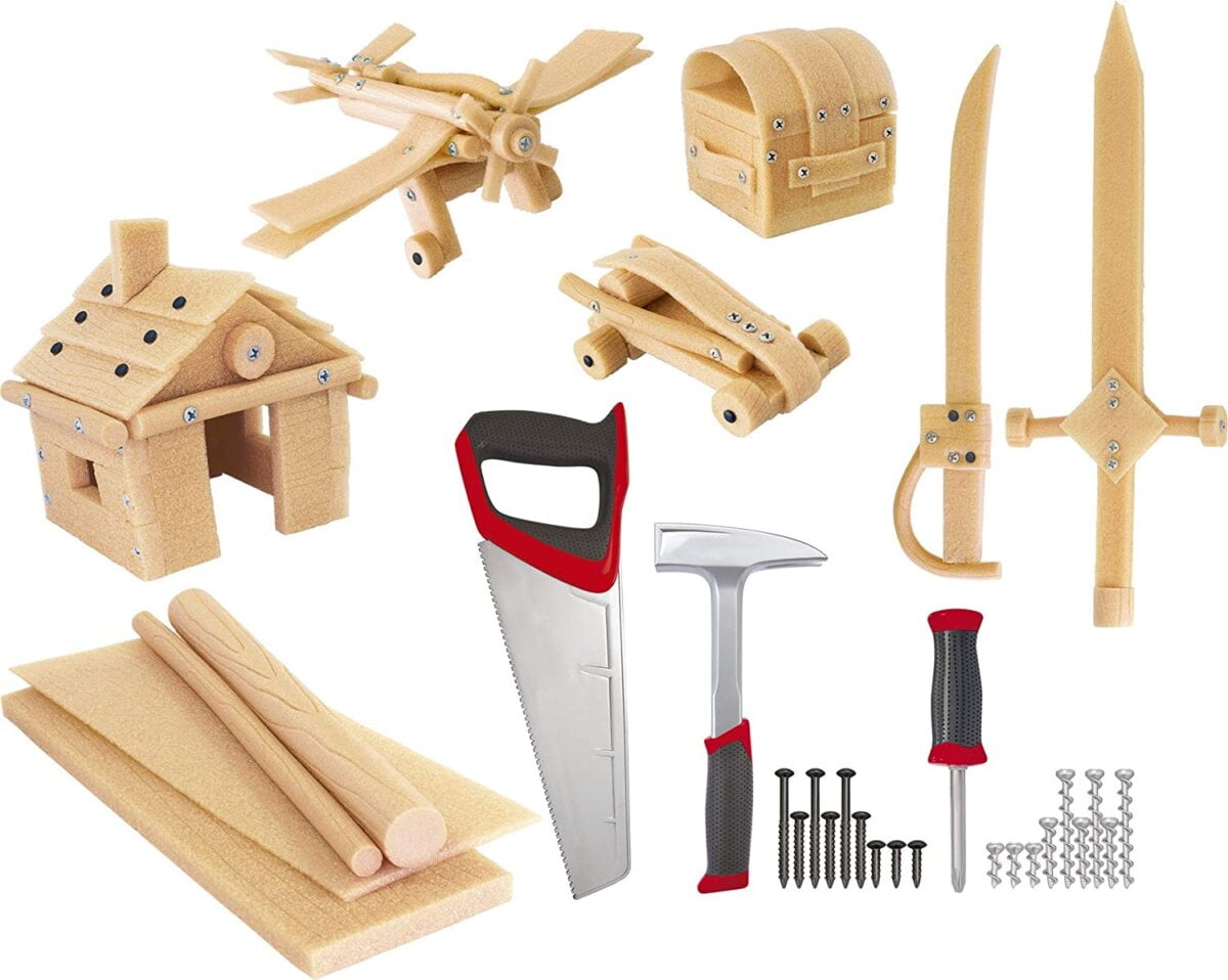  Fabrikid - Kit du bricoleur "Bois" avec les outils - Lansay