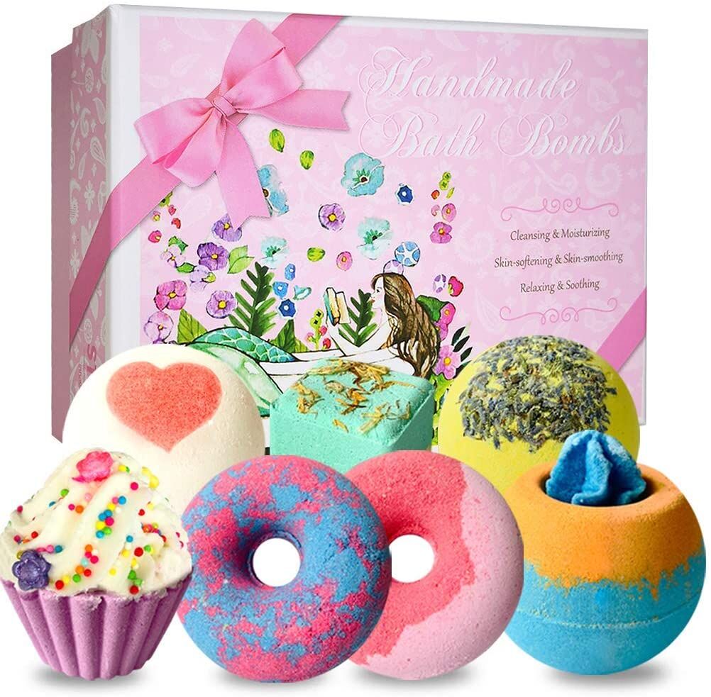  Coffret bien être - 6 Bombes de bain colorées - idée cadeau