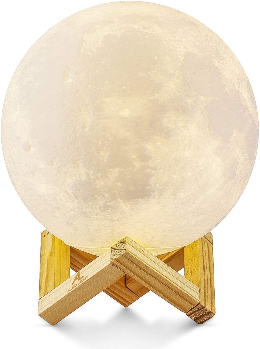  Lampe tactile ronde - design Lune réaliste - Veilleuse
