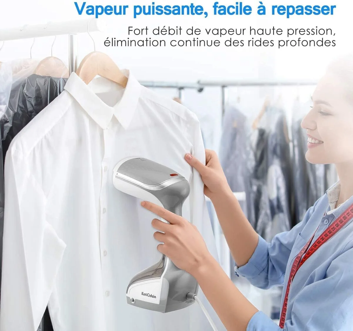 Voir plus d'infos sur Défroisseur Vapeur à main - 160 ml - 1000W KotiCidsin Défroisseur Vapeur à main - 160 ml - 1000W KotiCidsin