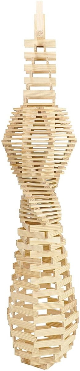  Jeu de construction planchettes de bois style Kapla - Boite de 300 pièces