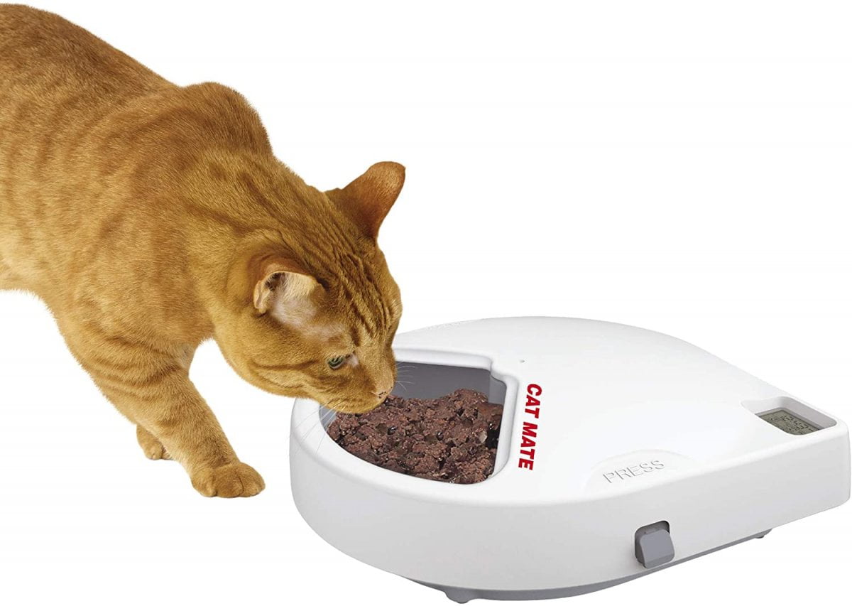  Distributeur Automatique Réfrigéré pour Croquettes et Pâtée - 5 Repas - CATMATE C500