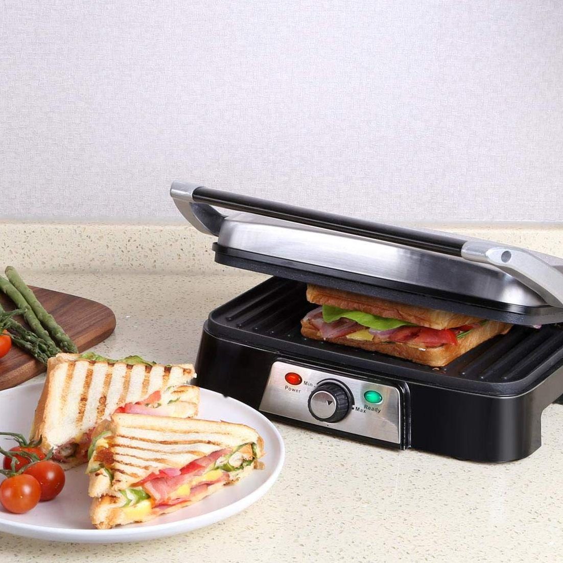  Grill électrique 1500w pour Croque-monsieur, Panini, Viandes - Aigostar Hitte 30HFA