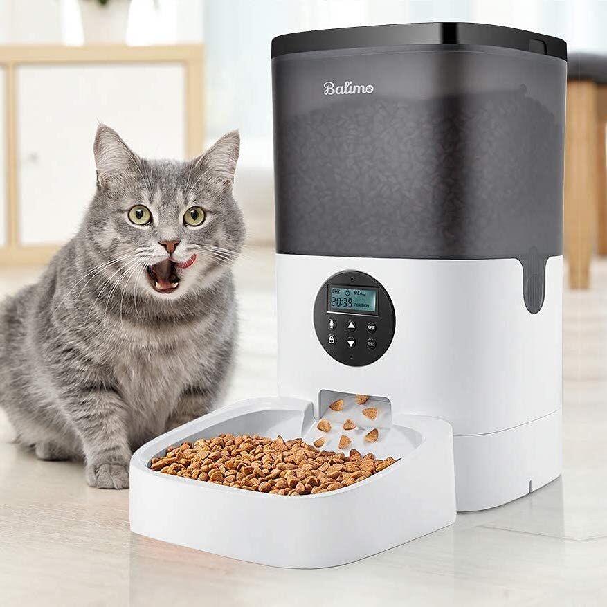  Distributeur Croquettes Automatique pour Chats et Chiens avec message vocal - Balimo