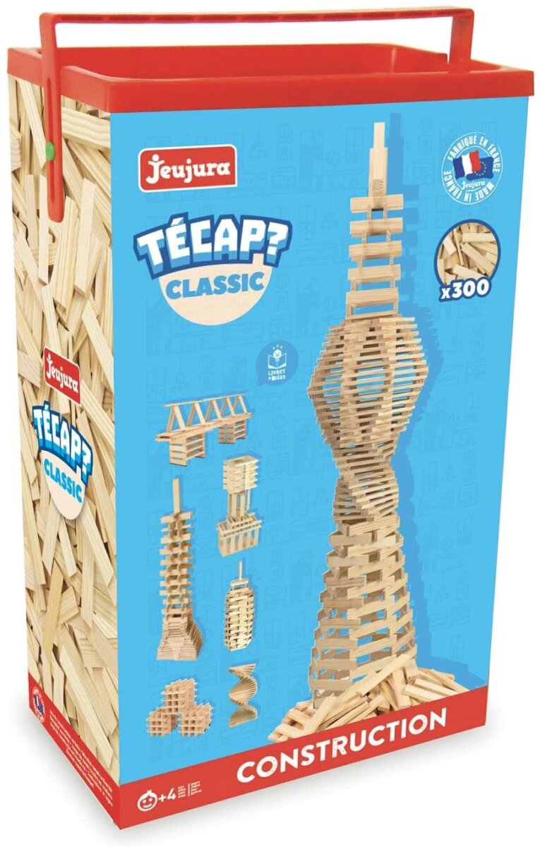  Jeu de construction planchettes de bois style Kapla - Boite de 300 pièces