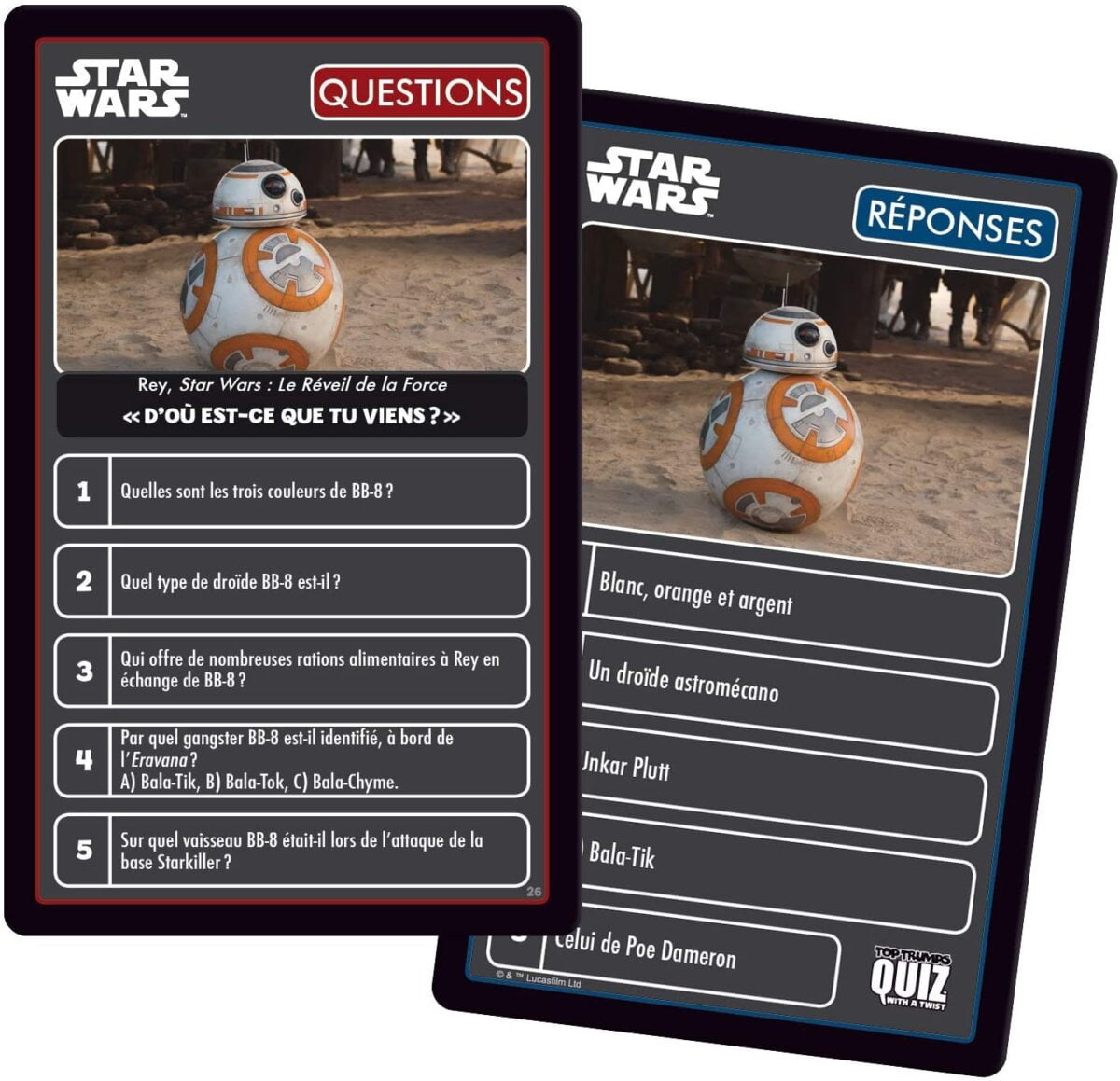  Jeu de voyage - Star Wars - 500 questions