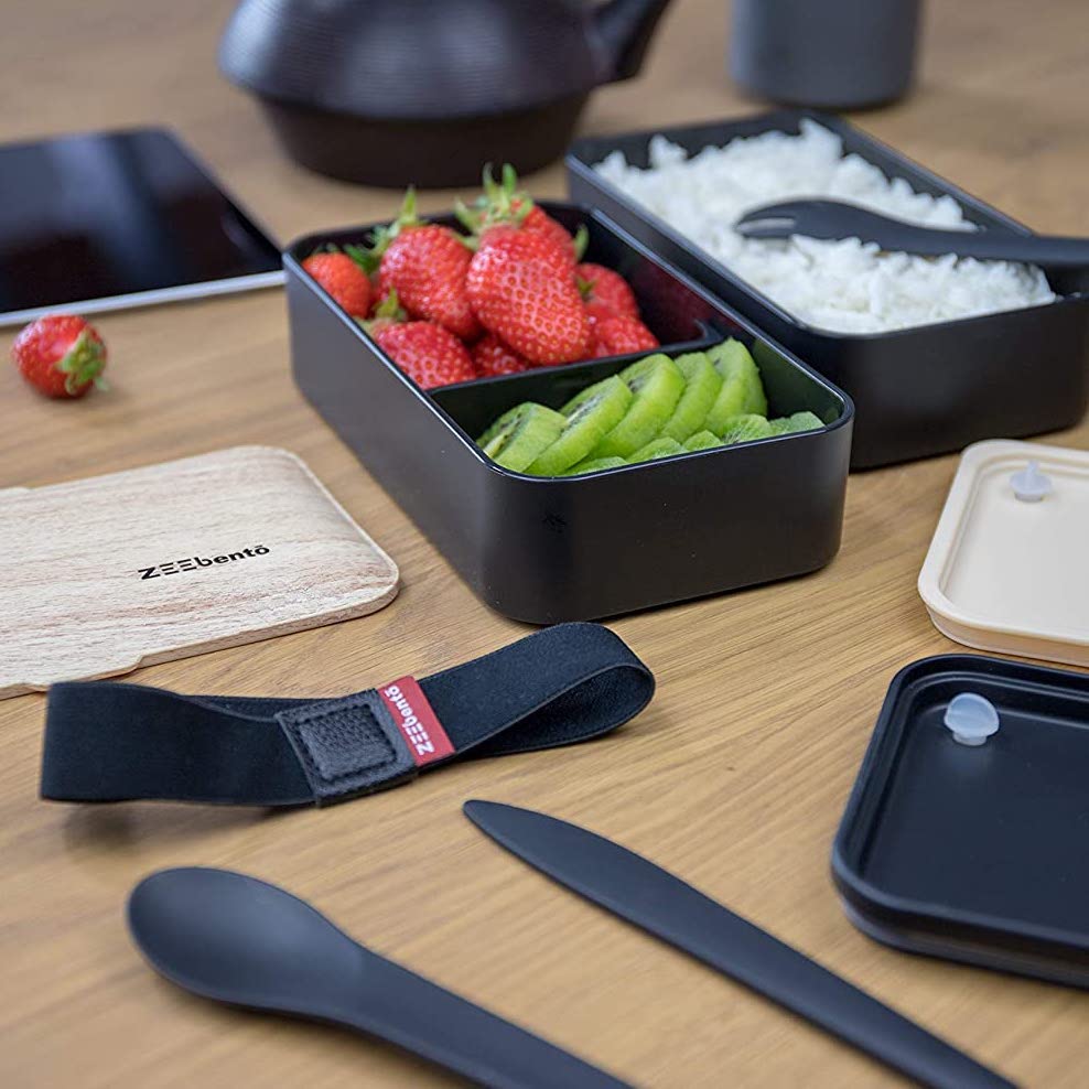  Bento - Lunch Box inspiration japonaise - couvercle en Bambou