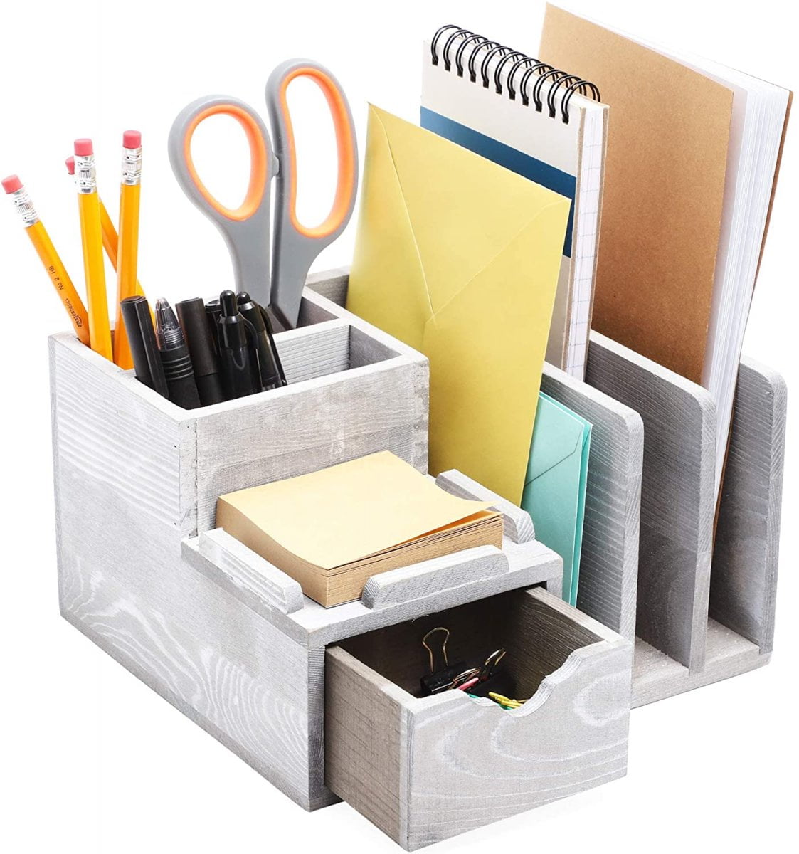  Organiseur de bureau en bois gris