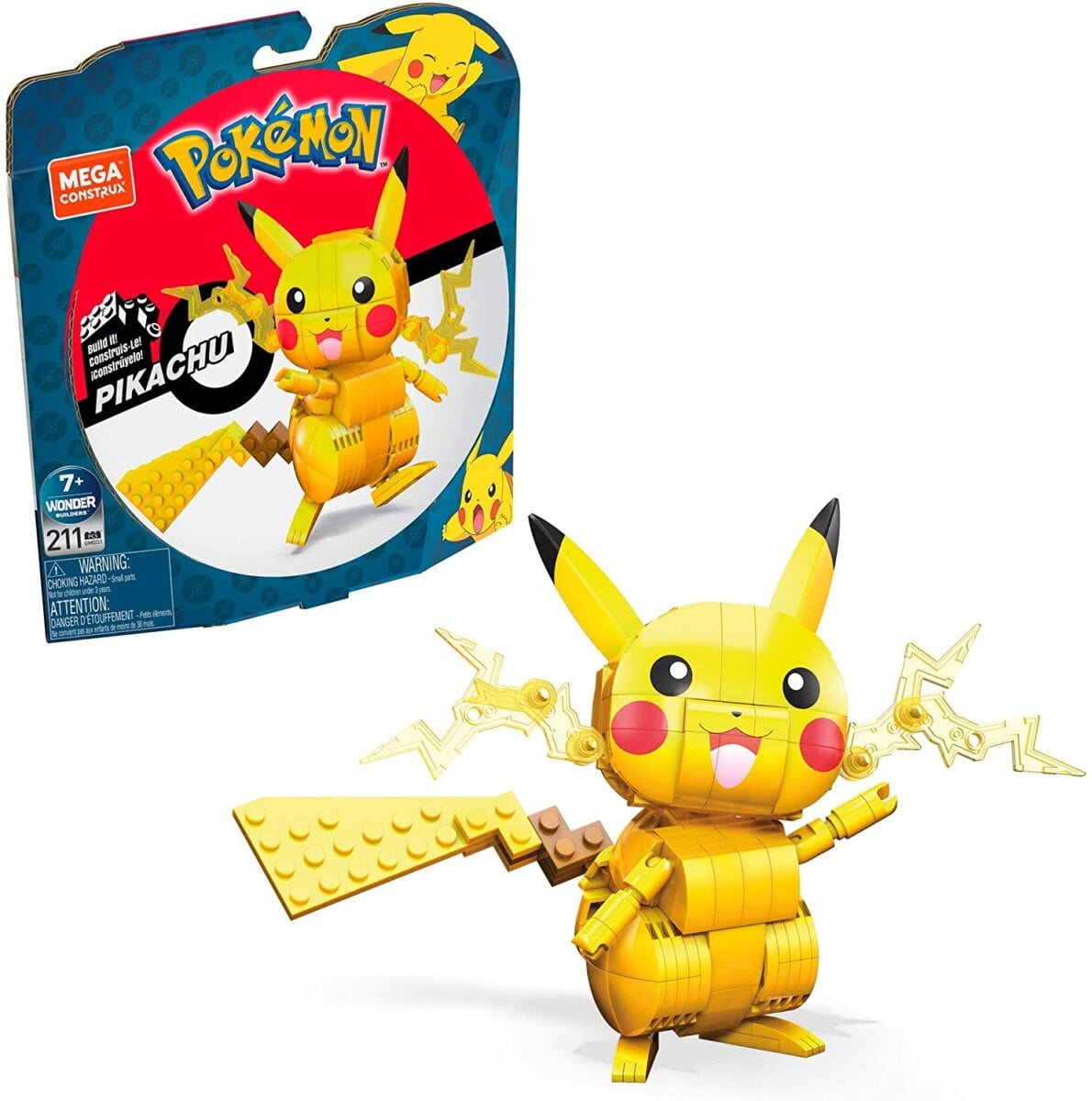  Mega Construx POKEMON Pikachu - Brique à monter - 211 pièces