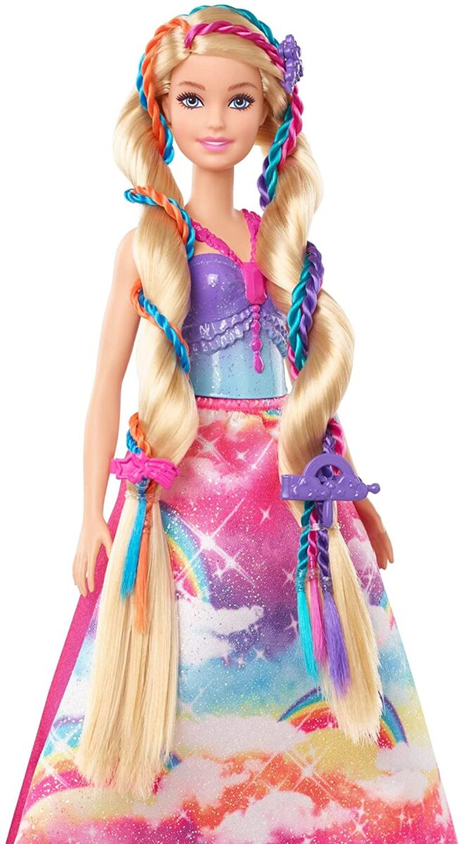  Barbie Dreamtopia poupée Princesse Tresses Magiques avec extensions multicolores