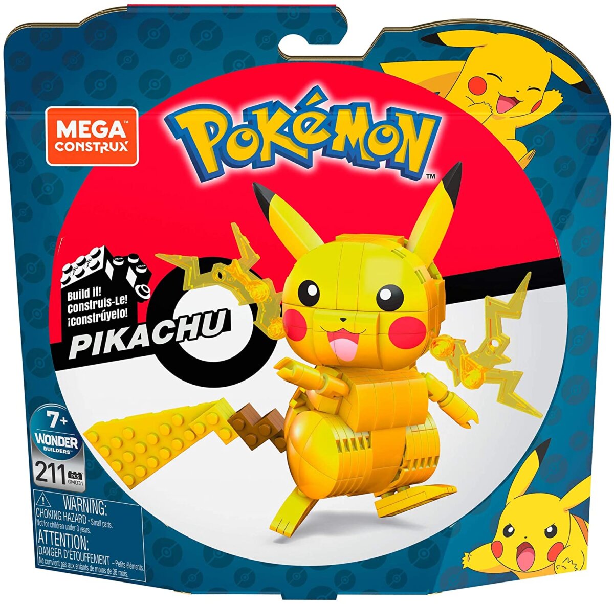  Mega Construx POKEMON Pikachu - Brique à monter - 211 pièces