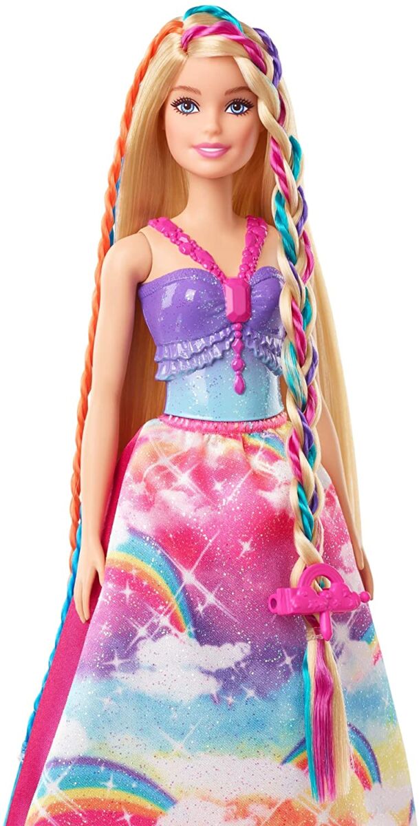  Barbie Dreamtopia poupée Princesse Tresses Magiques avec extensions multicolores