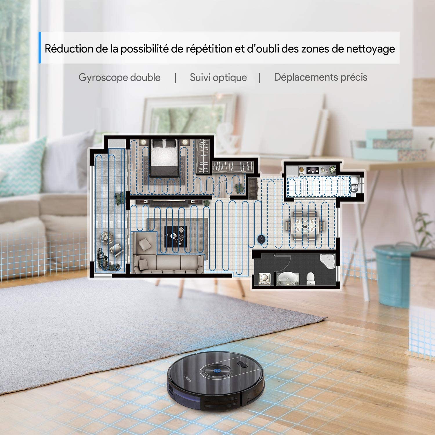  Robot Aspirateur Connecté Wifi 2200 Pa - BG800 BAGOTTE