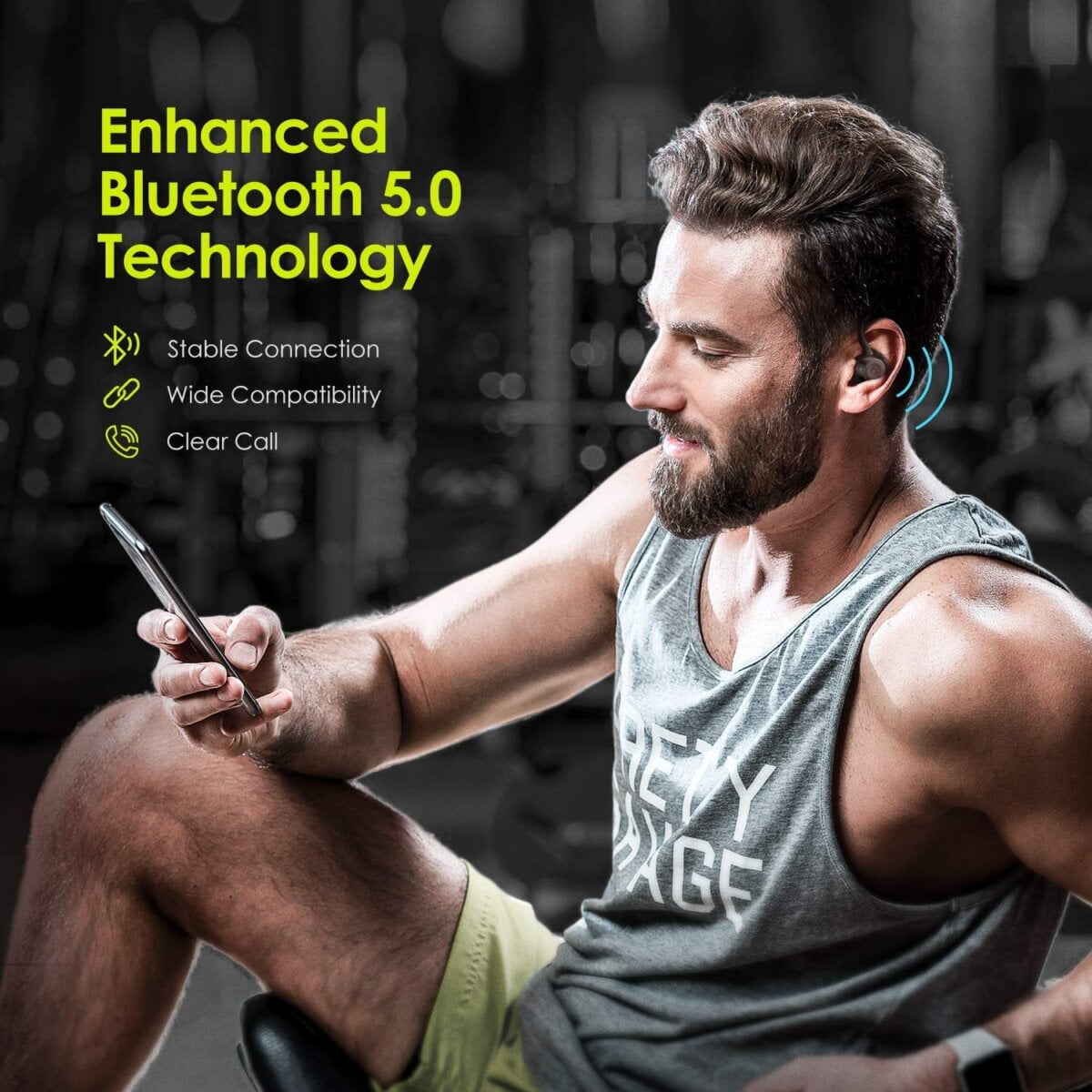  Écouteurs Bluetooth Sport - Waterproof IPX7 - HolyHigh