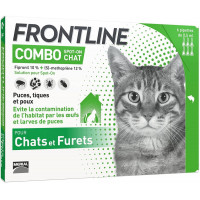  Pack 6 Pipettes Anti-puces pour chat - Frontline Combo Spot-on