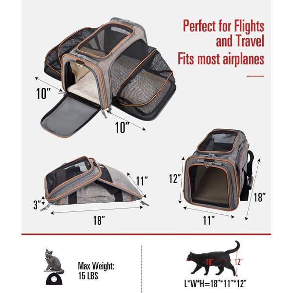 Sac De Transport Extensible Pour Chat Et Petit Chien Movepeak Monsieur Guide