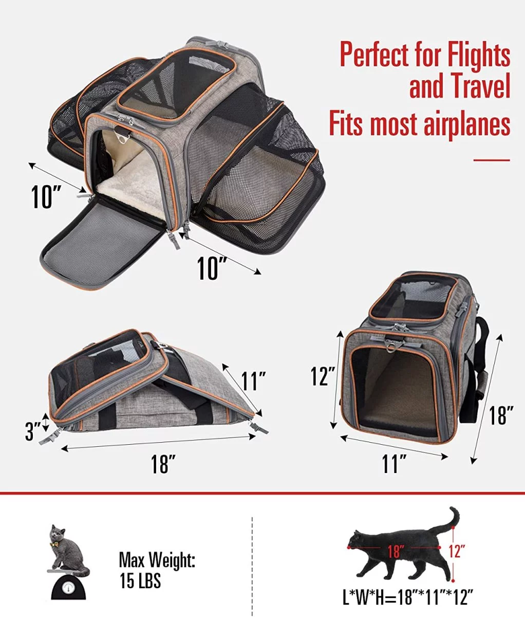  Sac de transport extensible pour chat et petit chien - MOVEPEAK