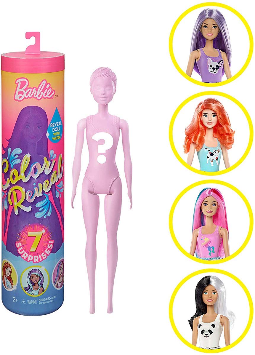  Poupée Barbie Color Reveal - Box surprise avec 7 éléments mystère