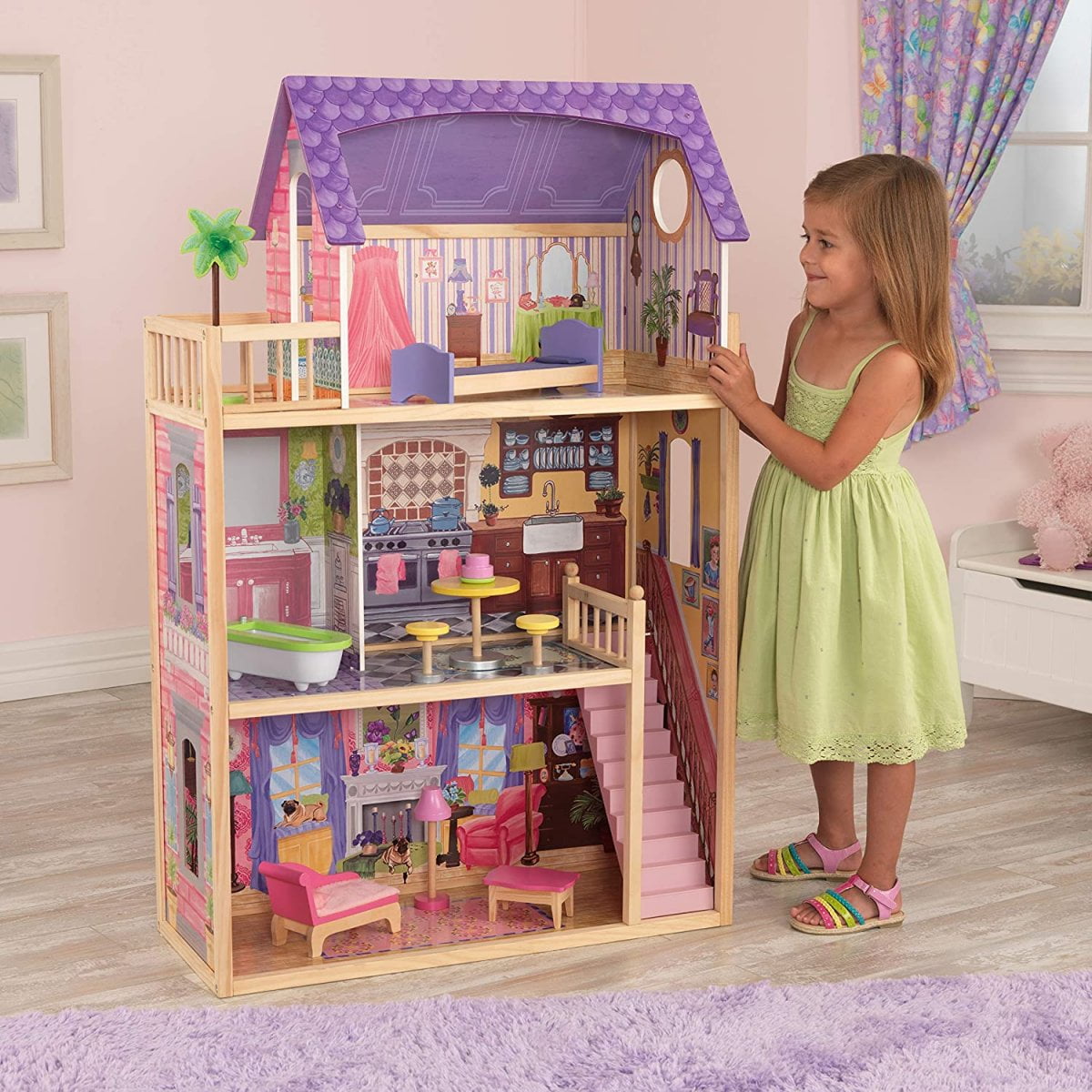  Maison de poupée géante en Bois - 5 pièces - Kidkraft Kayla