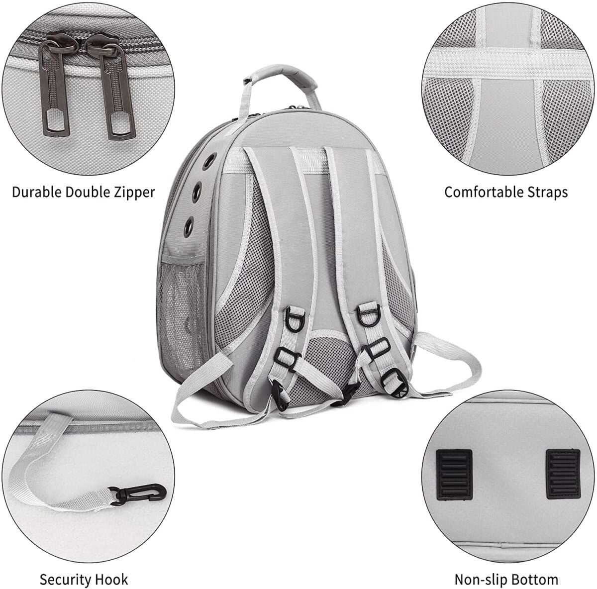  Sac à dos pour chat - Fenêtre Transparente et Extensible