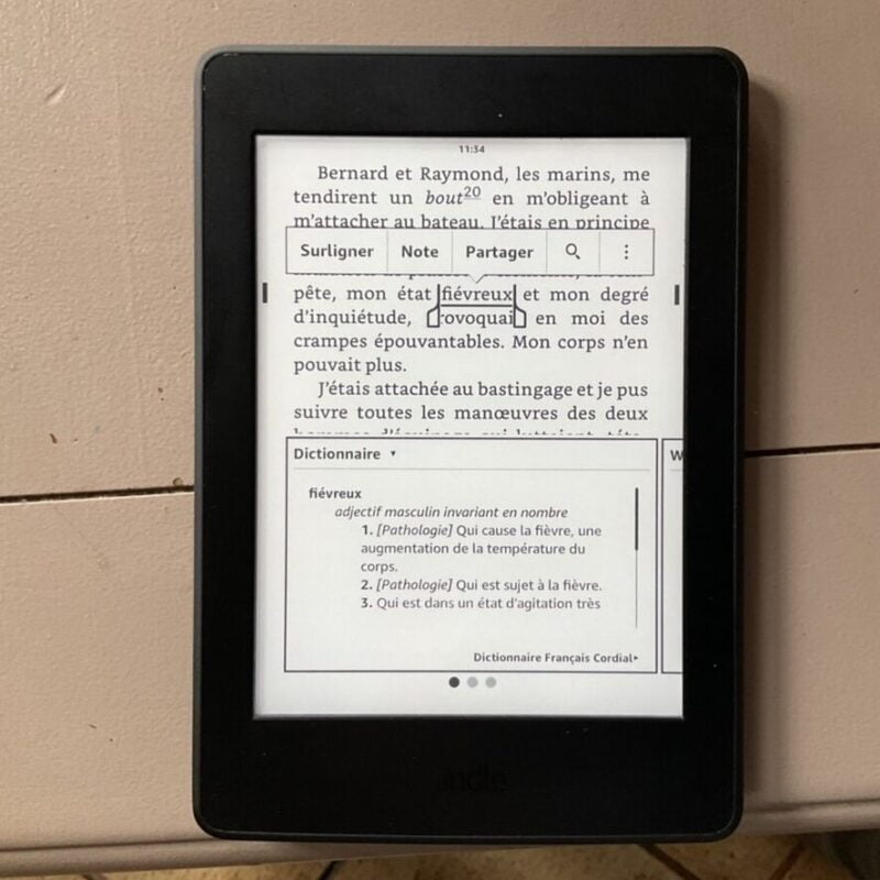 Le dictionnaire de la liseuse Kindle : test complet