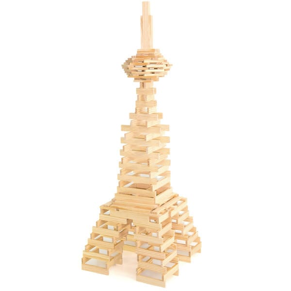  Jeu de construction planchettes de bois style Kapla - Boite de 300 pièces