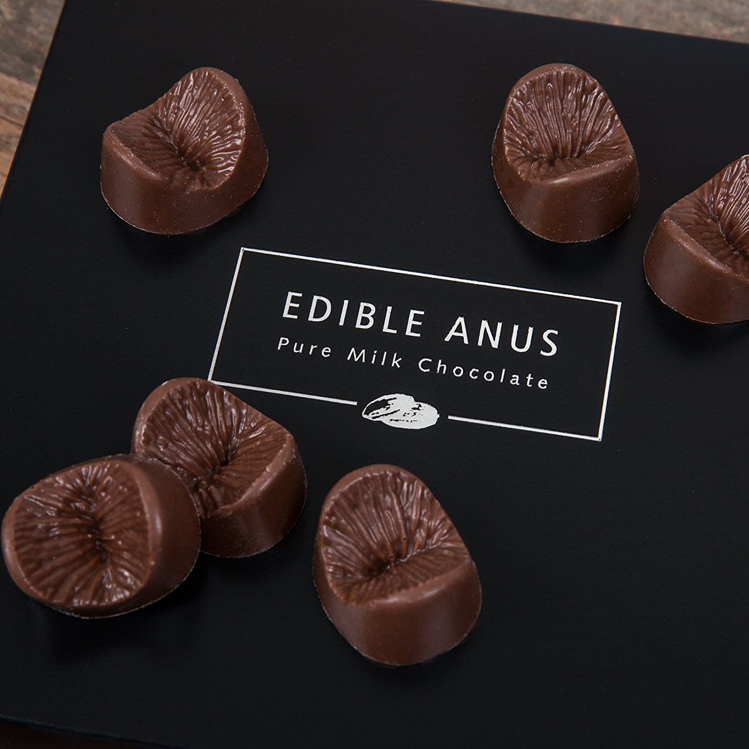Coffret de chocolat en forme d'anus Boîte de chocolat sexy en forme d'anus - Boite de 6 chocolats au lait