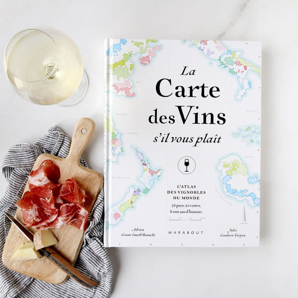 Livre la Carte des Vins - idée cadeau Livre La Carte des Vins - Atlas et histoire des vins du monde