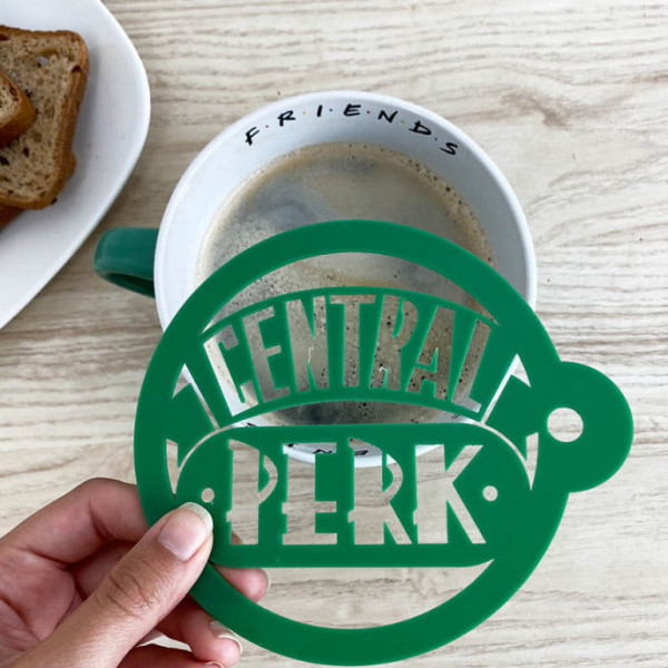  Tasse Friends Central Perk avec pochoir - 630 ml