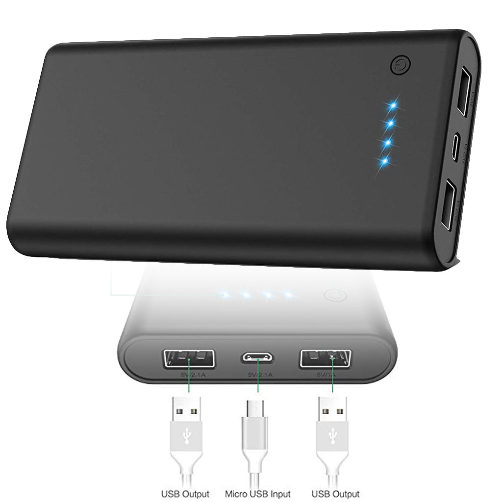  Batterie de secours haute capacité - 25800mAh - 2x Micro-USB - HETP