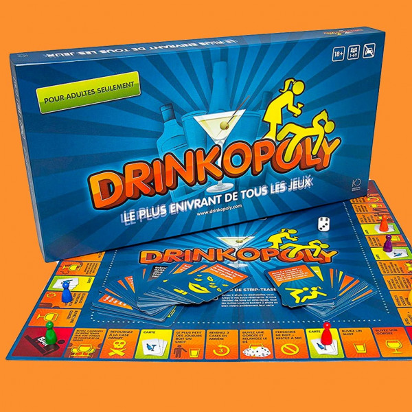 Jeu de société alcoolisé - Drinkopoly basé sur le principe du monopoly drinkolopy