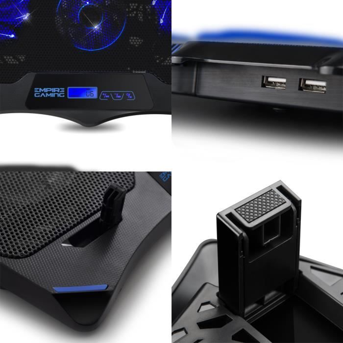  Refroidisseur pour PC portable spécial gamer - Wind Tornado Blue