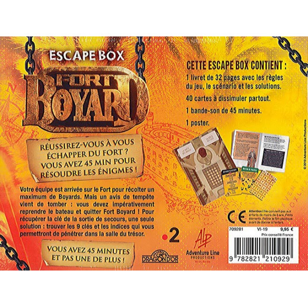  Boite de Jeu Escape Game - Fort Boyard dès 8 ans